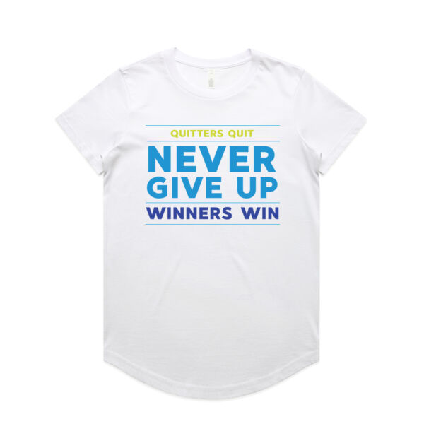 HIP Never Give Up - Woman Tshirt Thumbnail